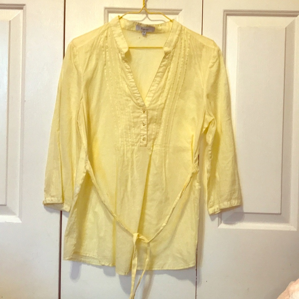 Express M Yellow Maternity Blouse